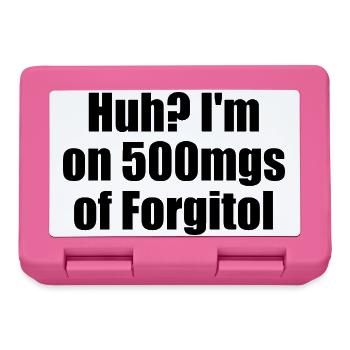 Aïe, je prends 500 mg de Forgitol Teen Forget All - Boîte à goûter - rose - Devant