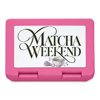 Matcha Wochenende Matcha Weekend Design - Brotdose - Pink - Vorne