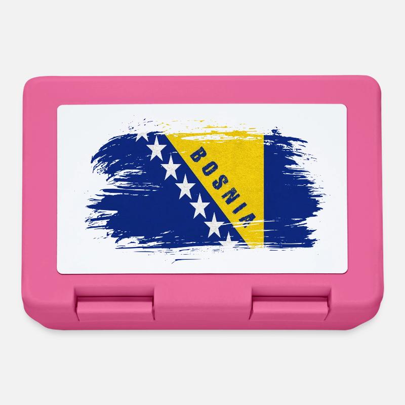 Bosnie Vintage Drapeau / Cadeau Sarajevo - Boîte à goûter - rose