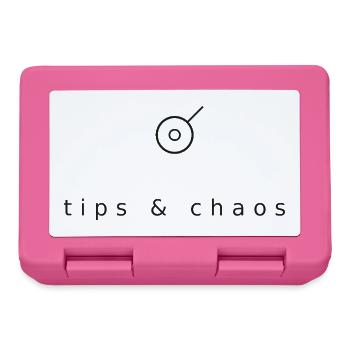 Pourboires et chaos - barman minimaliste - Boîte à goûter - rose - Devant