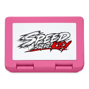 EK-Spruch: Speed is the key - Brotdose - Pink - Vorne