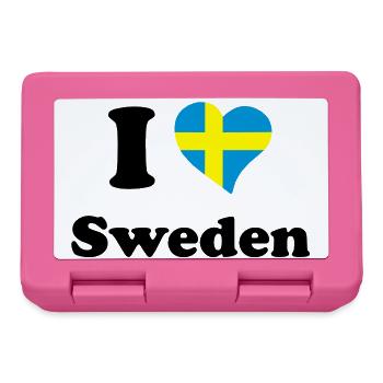 I love Sweden - Lunchbox - pink - Front