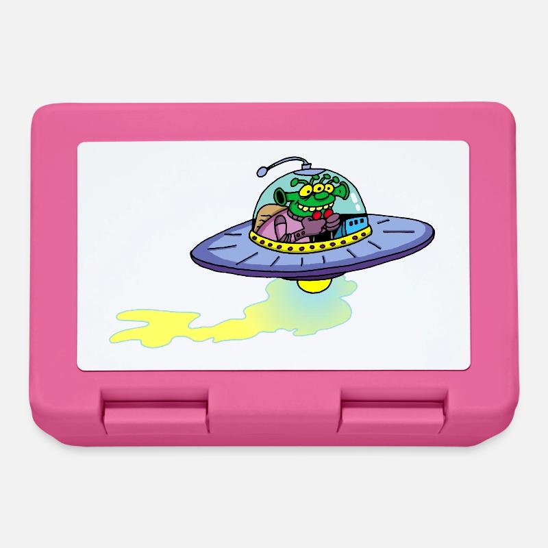 Alien Alien Raumschiff - Brotdose - Pink