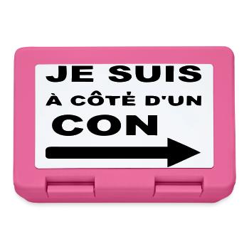 Je Suis À Côté D UN CON - Boîte à goûter - rose - Devant
