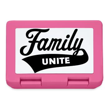 Family Unite (Team / Crew / Schwarz) - Brotdose - Pink - Vorne