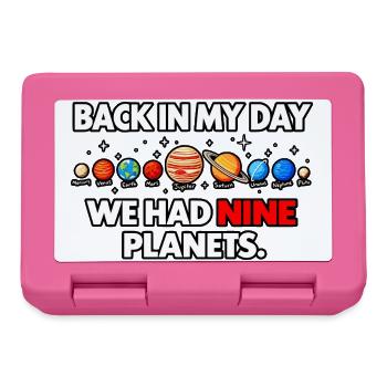 Neun Planeten - Brotdose - Pink - Vorne