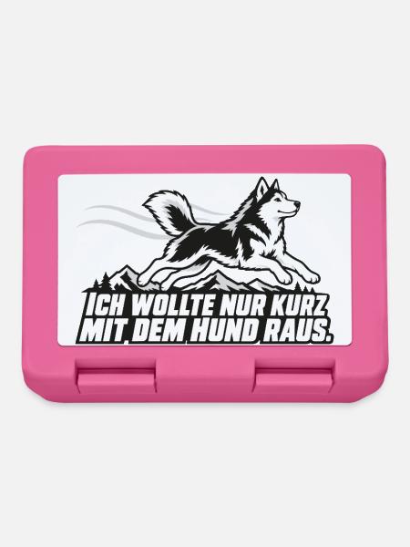 Unter einer Stunde? Nicht mit meinem Husky. - Brotdose - Pink