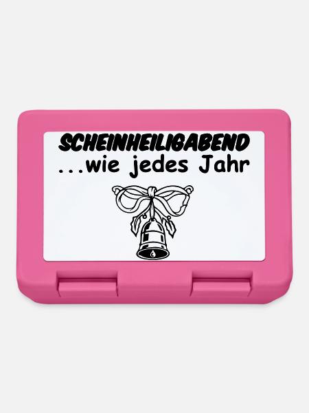 Weihnachten Heiligabend Christmas lustig Geschenk - Brotdose - Pink