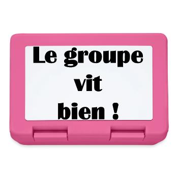 Le groupe vit bien ! - Boîte à goûter - rose - Devant