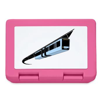 Wuppertal Schwebebahn bunt - Brotdose - Pink - Vorne