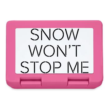 Snow Won’t Stop Me – Minimal Motivational Quote - Lunchbox - pink - Front