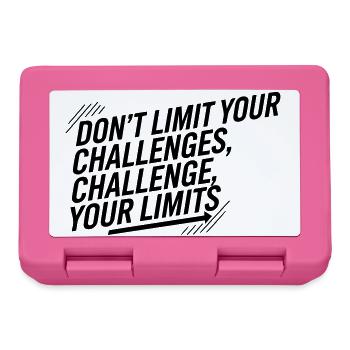 Remettez vos limites à l’épreuve - Motivation, Endurance mentale - Boîte à goûter - rose - Devant