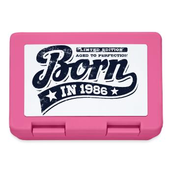 Né en 1986 - Anniversaire - Édition limitée - Boîte à goûter - rose - Devant