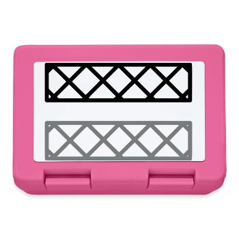 Fence Grid Pattern Frame - Lunchbox - pink - Front