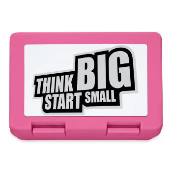 Pensez Grand, Commence, Petit, Motivation, Mentalité, Évolution. - Boîte à goûter - rose - Devant
