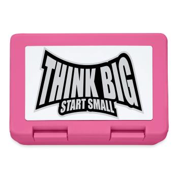 Pensez Grand, Commence, Petit, Motivation, Mentalité, Évolution. - Boîte à goûter - rose - Devant