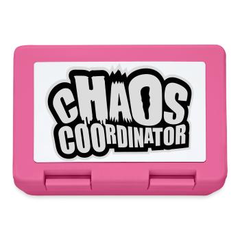 Coordinateur du Chaos Titre drôle Parents Teacher Logo - Boîte à goûter - rose - Devant