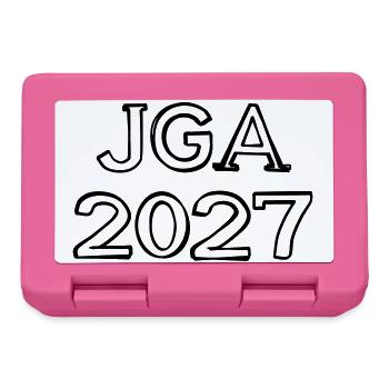 JGA 2027 Schriftzug handgezeichnet - Brotdose - Pink - Vorne