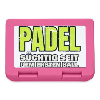 Padel - süchtig seit dem ersten Ball - Vintage - Brotdose - Pink - Vorne