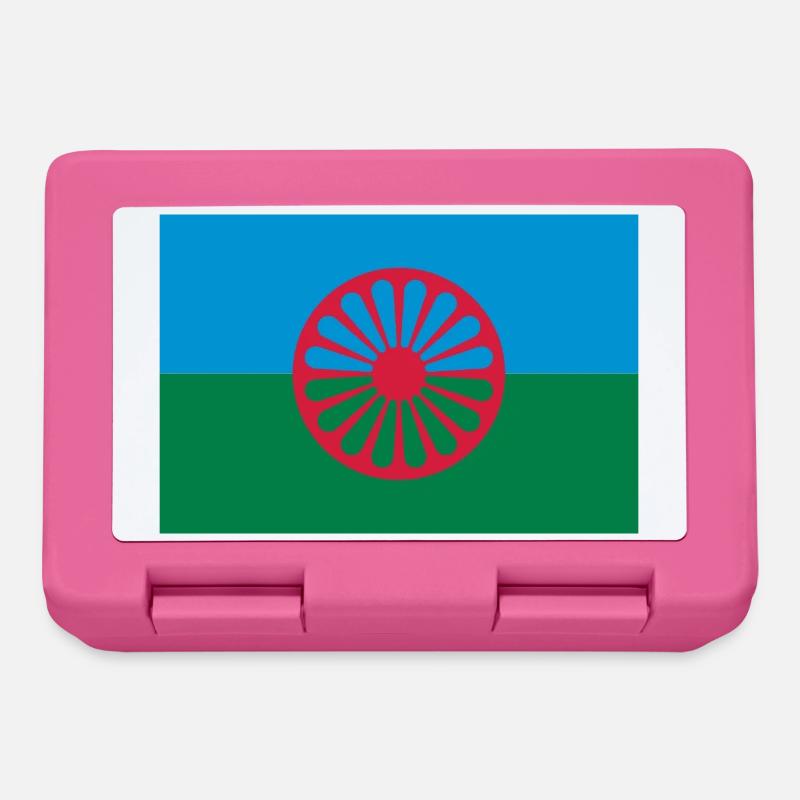 Drapeaux des Roms (V) - Boîte à goûter - rose