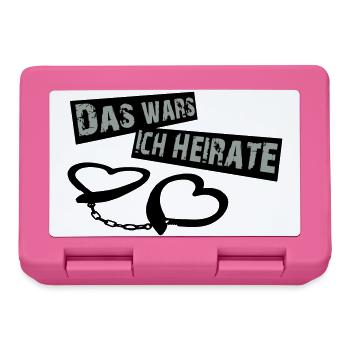 ich_heirate_schwarz - Brotdose - Pink - Vorne