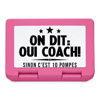 On Dit Ouii Coach Humour Coaching Sportif Cadeau - Boîte à goûter - rose - Devant