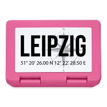Koordinaten Leipzig - Brotdose - Pink - Vorne