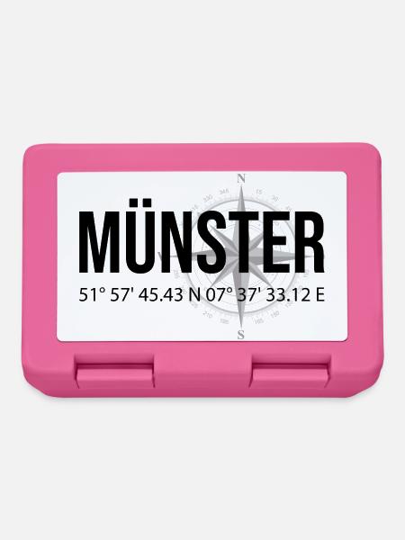 Koordinaten Münster - Brotdose - Pink