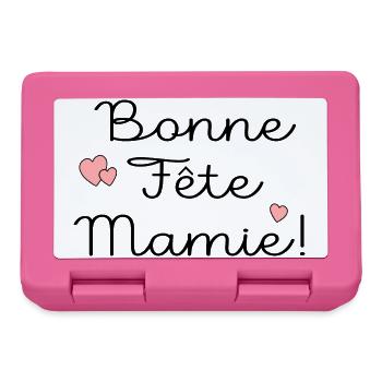 BONNE FÊTE MAMIE MAMAN - Boîte à goûter - rose - Devant