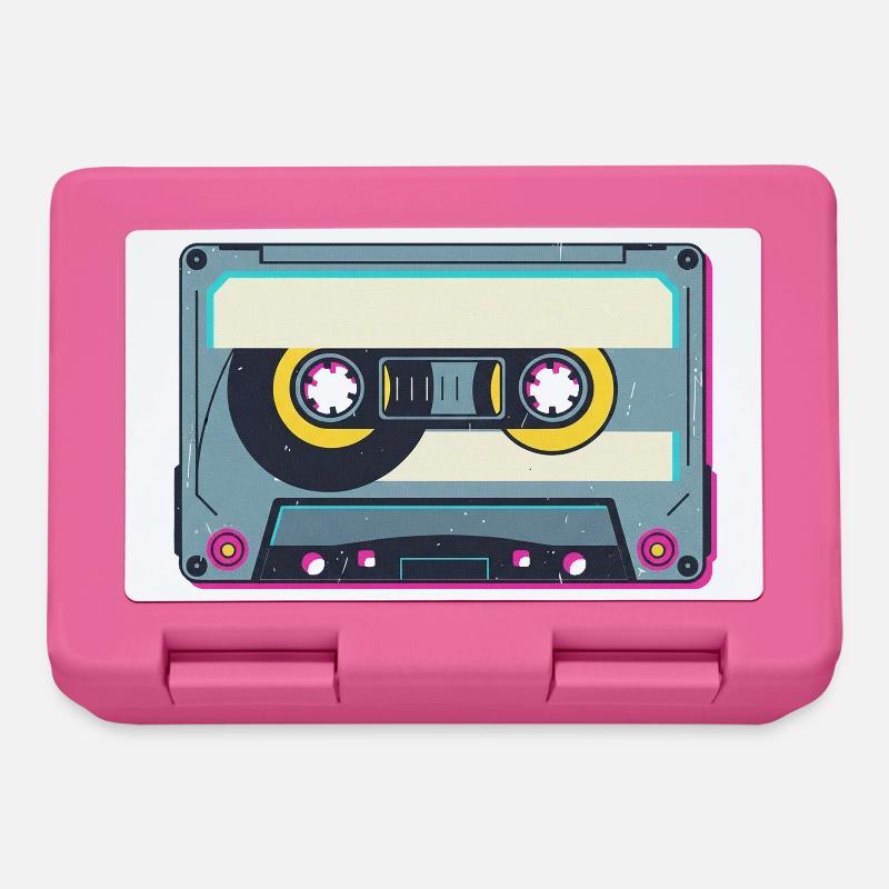 Cassette rétro - Boîte à goûter - rose