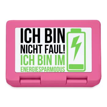 I'm not lazy – I'm in power saving mode - Lunchbox - pink - Front
