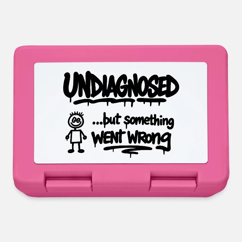 Undiagnosed – But Something Went Wrong Spruch - Brotdose - Pink