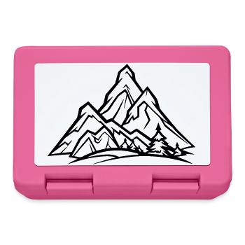 Berge - Brotdose - Pink - Vorne