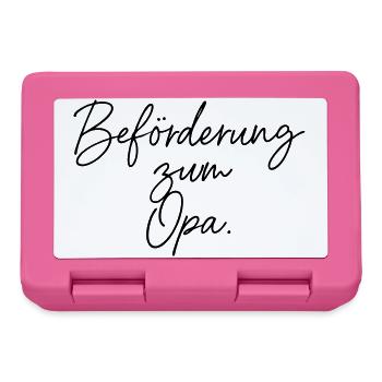 Beförderung zum Opa - Brotdose - Pink - Vorne