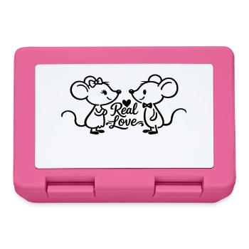 Real Love Mouse Pair - Lunchbox - pink - Front