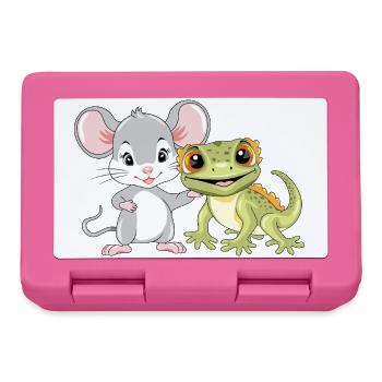 Little_mouse_and_gecko_are_best_friends - Brotdose - Pink - Vorne