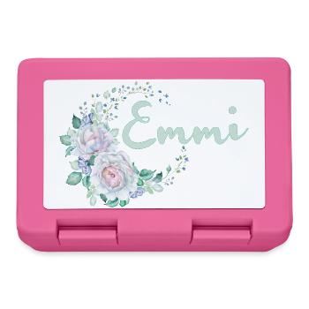 Pastell Blumenkreis Emmi Logo - Brotdose - Pink - Vorne