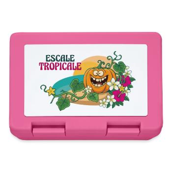 Paradise Tropical Pumpkin Exotische Blumen - Brotdose - Pink - Vorne
