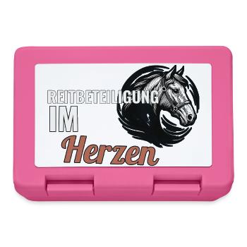 Reitbeteiligung im Herzen Geschenk für Pferdefreun - Brotdose - Pink - Vorne