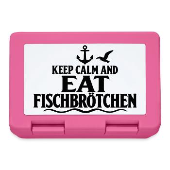 Fischbrötchen – Keep Calm an der Küste - Brotdose - Pink - Vorne