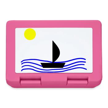 Mit dem Boot auf dem Meer - Brotdose - Pink - Vorne