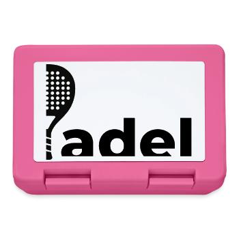 Padel-Schläger-Logo | Minimalistisches Sportdesign - Brotdose - Pink - Vorne