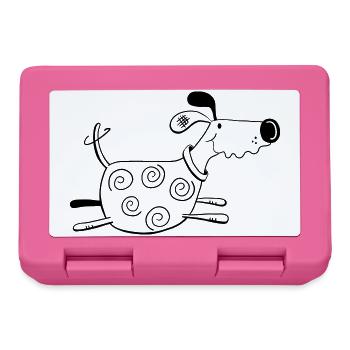 Funny Running Dog - Dogs - Gift - Cartoon - Lunchbox - pink - Front
