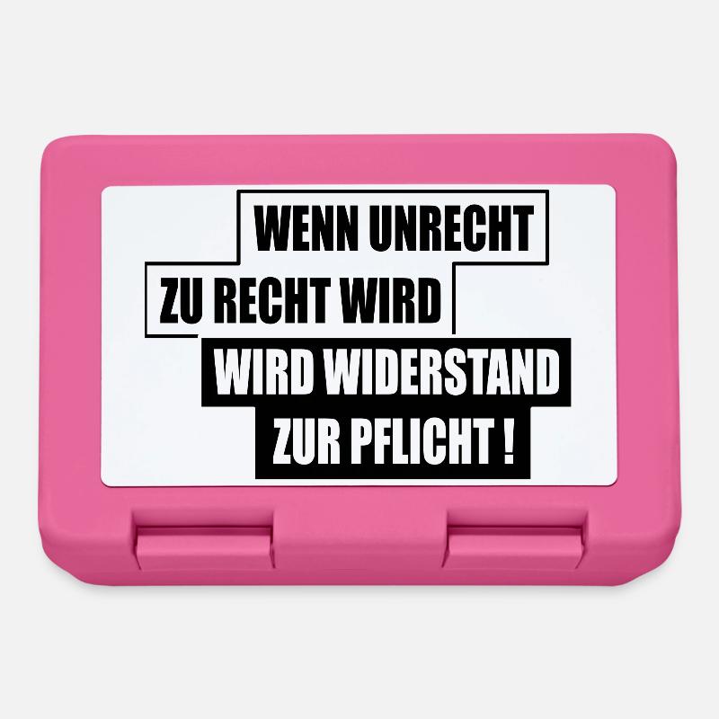 WENN UNRECHT ZU RECHT WIRD - Brotdose - Pink