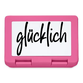 glücklich - Brotdose - Pink - Vorne