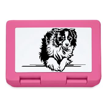 Australian Shepherd - Boîte à goûter - rose - Devant