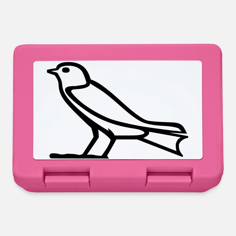 Bird hieroglyph - Lunchbox - pink
