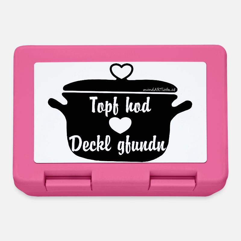 Topf hod Deckl gfundn - Topf hat Deckel gefunden - Brotdose - Pink