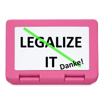 Legalize it weed Marihuana - Brotdose - Pink - Vorne