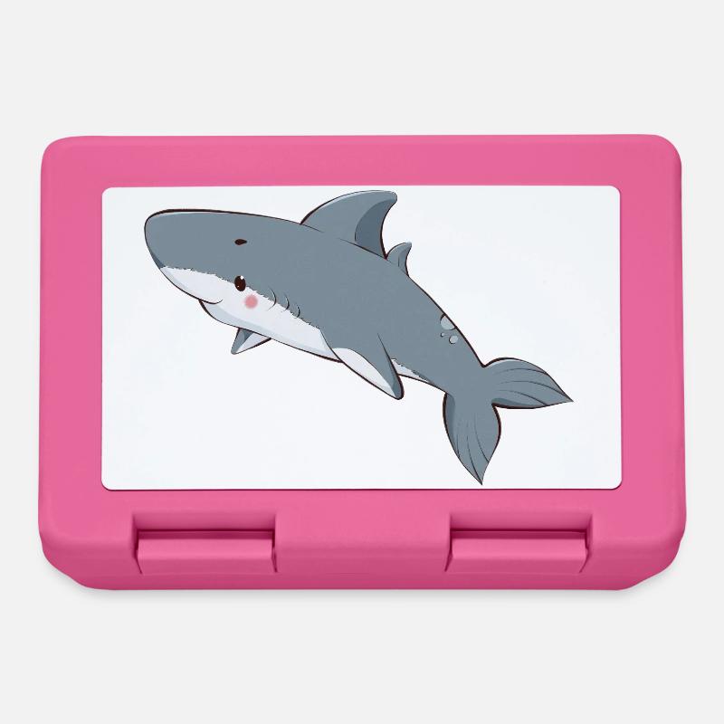 Requin - Boîte à goûter - rose